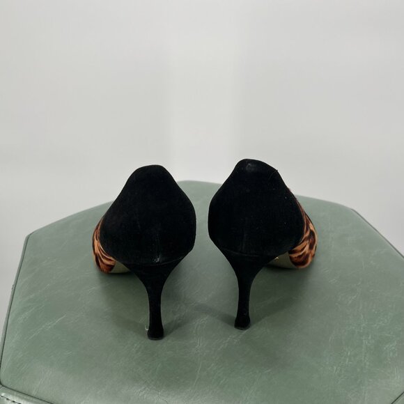 Dolce and Gabbana Leopard Print Peep Toe Heel 37.5 - Picture 4 of 7